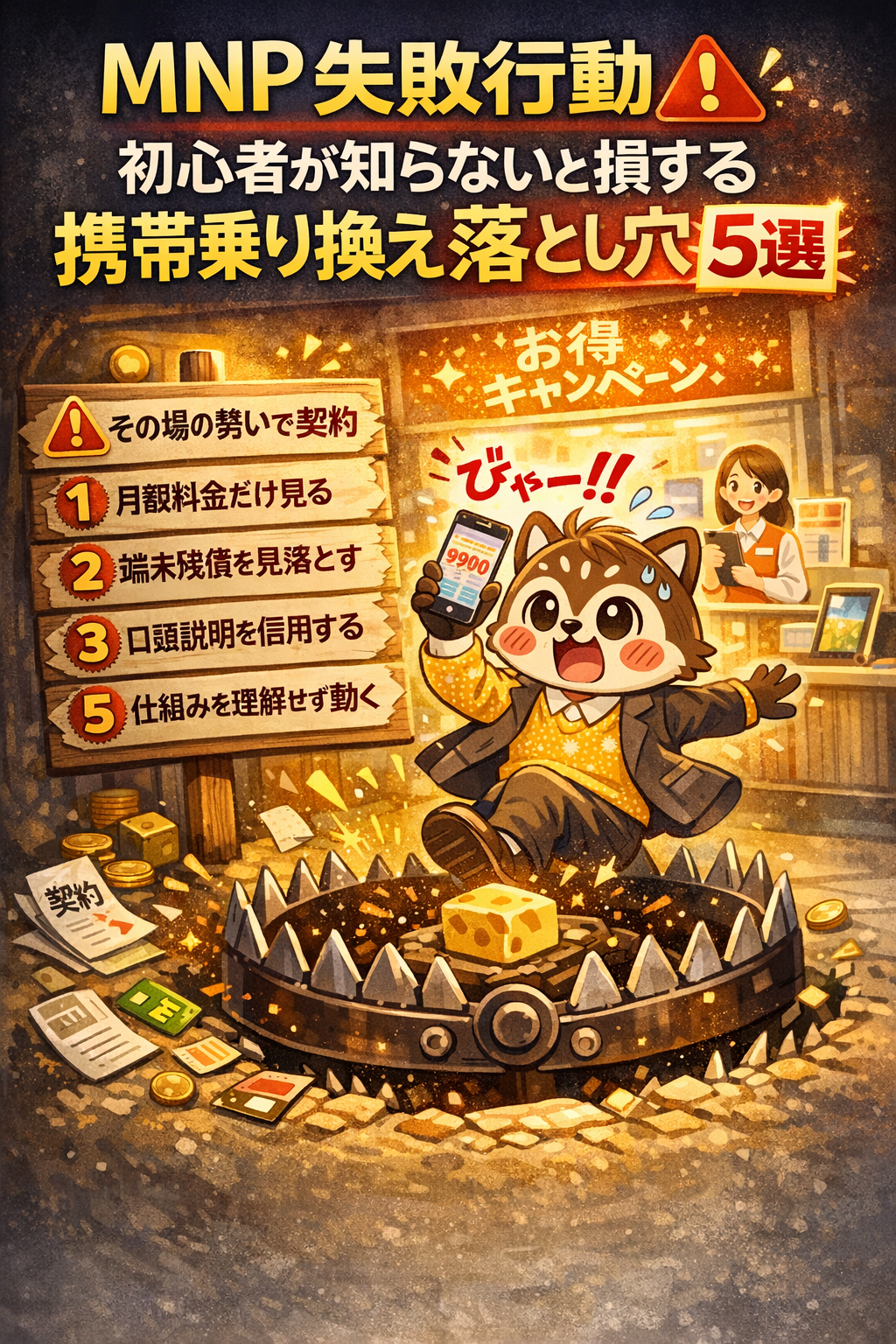 MNP 失敗 行動を解説した携帯乗り換えの注意点と落とし穴