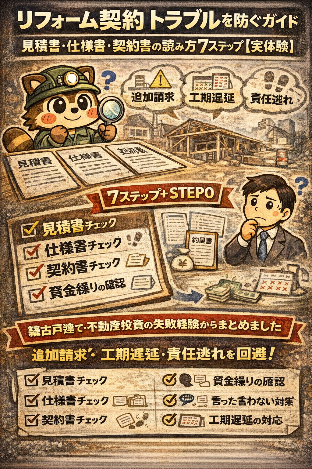 リフォーム契約 トラブルを防ぐための見積書と契約書チェック