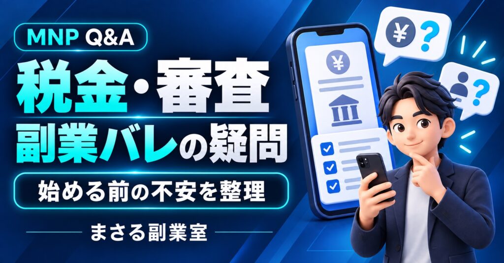 MNP Q&A：税金・審査・副業バレの疑問。始める前の不安を整理