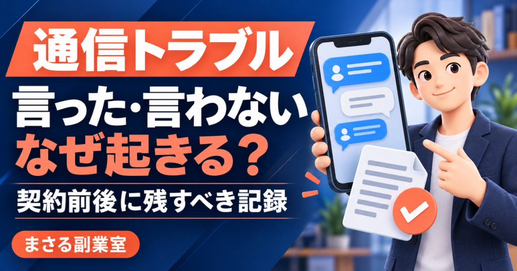 通信トラブル：言った・言わないはなぜ起きる？契約前後に残すべき記録