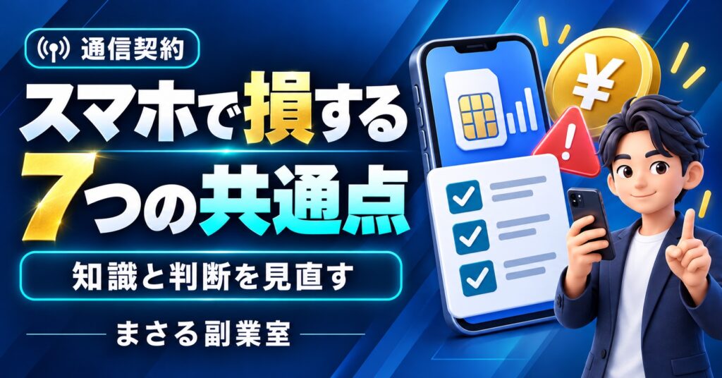 通信契約：スマホで損する7つの共通点。知識と判断を見直す