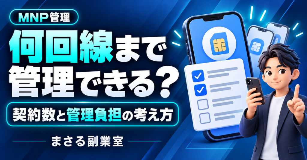 MNP管理：何回線まで管理できる？契約数と管理負担の考え方