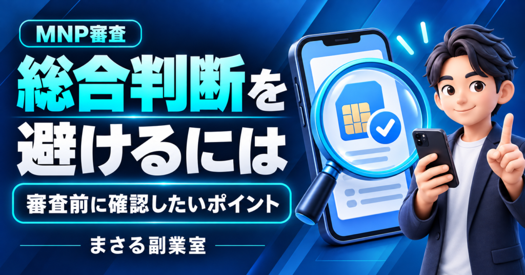 MNP審査：総合判断を避けるには。審査前に確認したいポイント